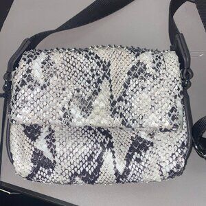 Aimee Kestenberg Broadway Mini Crossbody Vanilla Snake Genuine Leather Bag